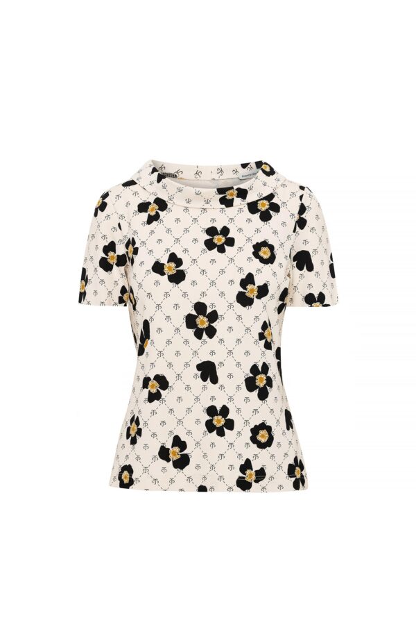 Μπλούζα print daisies με γιακά jackie