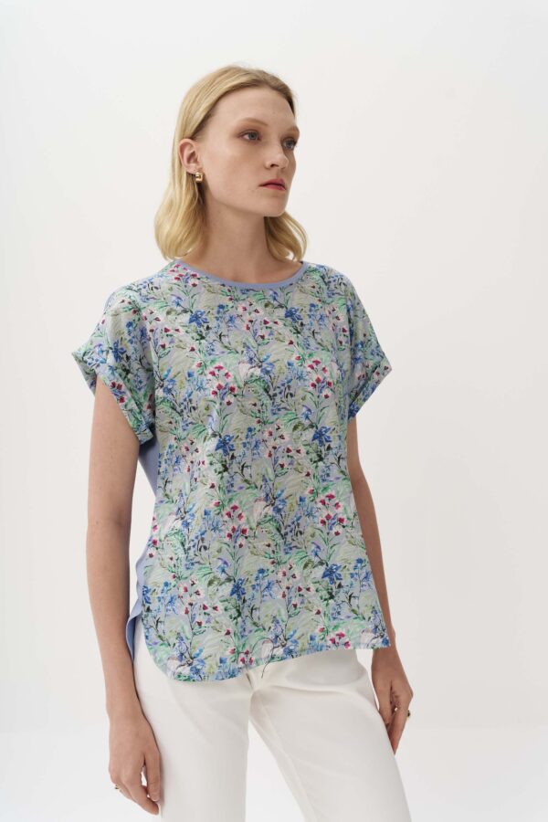 Μπλούζα με συνδυασμό print garden