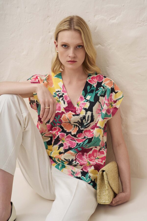 Τοπ Ve print fleurs