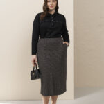 13121 Φούστα μίντι herringbone με πιέτα (2)