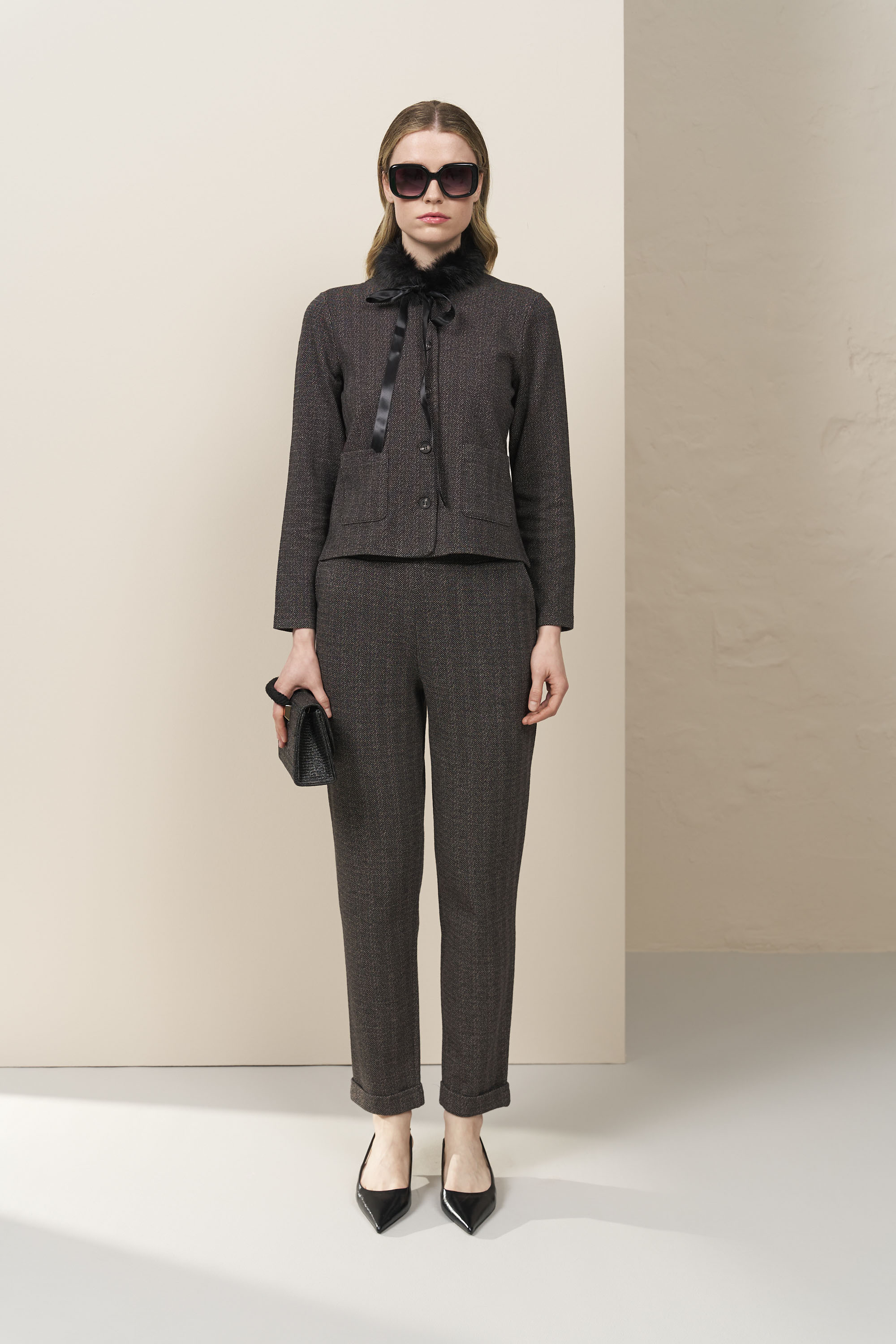 13125 Παντελόνι jogger herringbone (1)