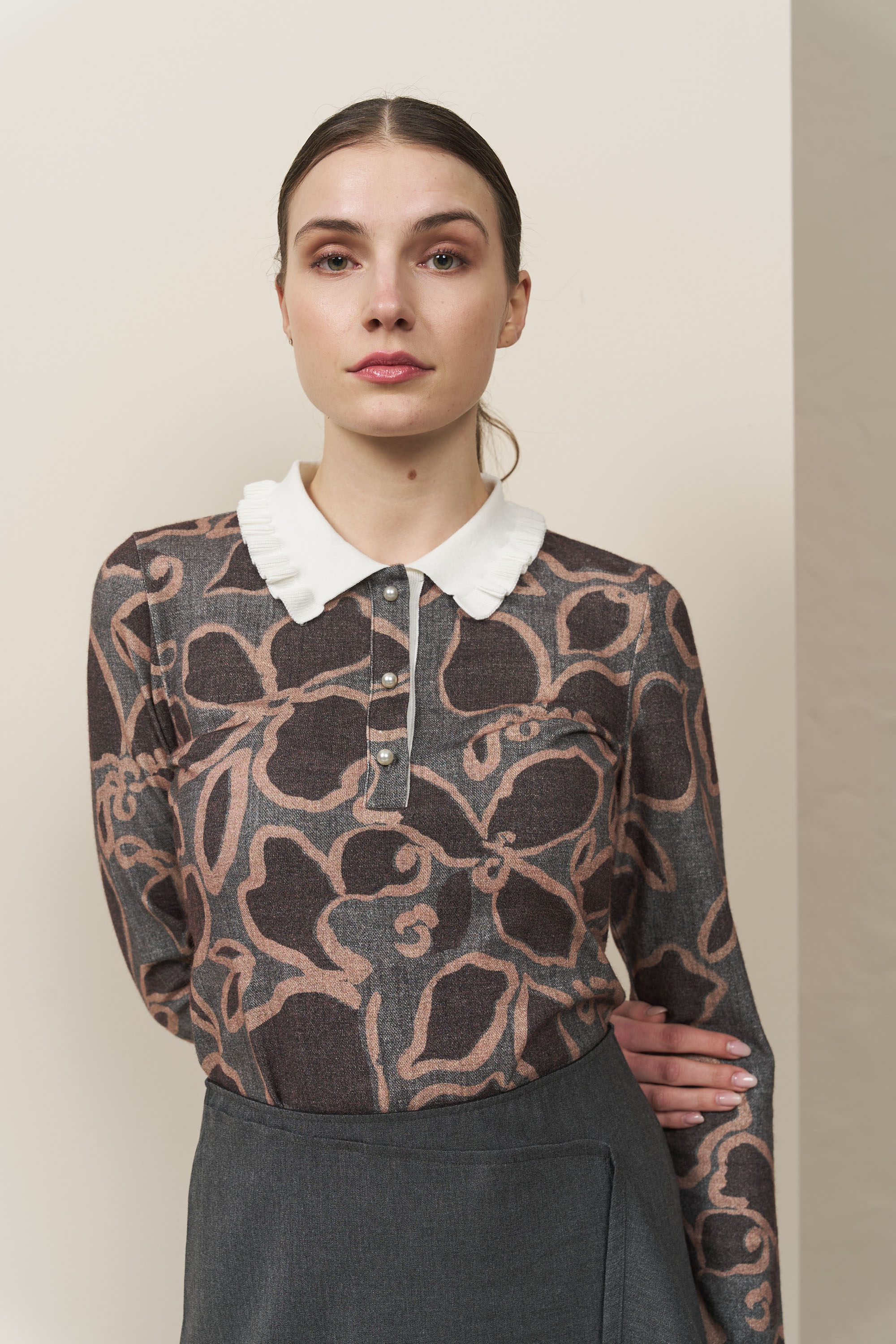 13158 Πόλο ruffle knit (1)