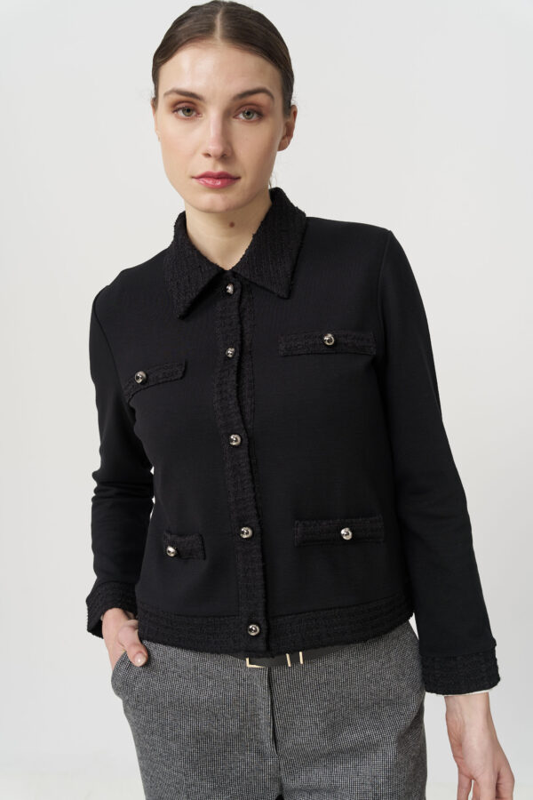 13169 Ζακέτα με contrast tweed (1)
