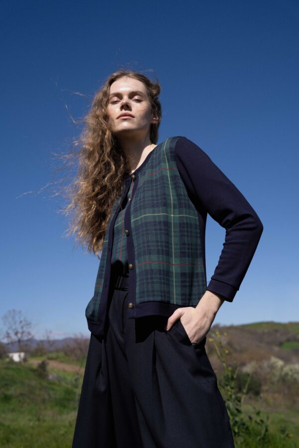 Ζακέτα σε ζακάρ tartan