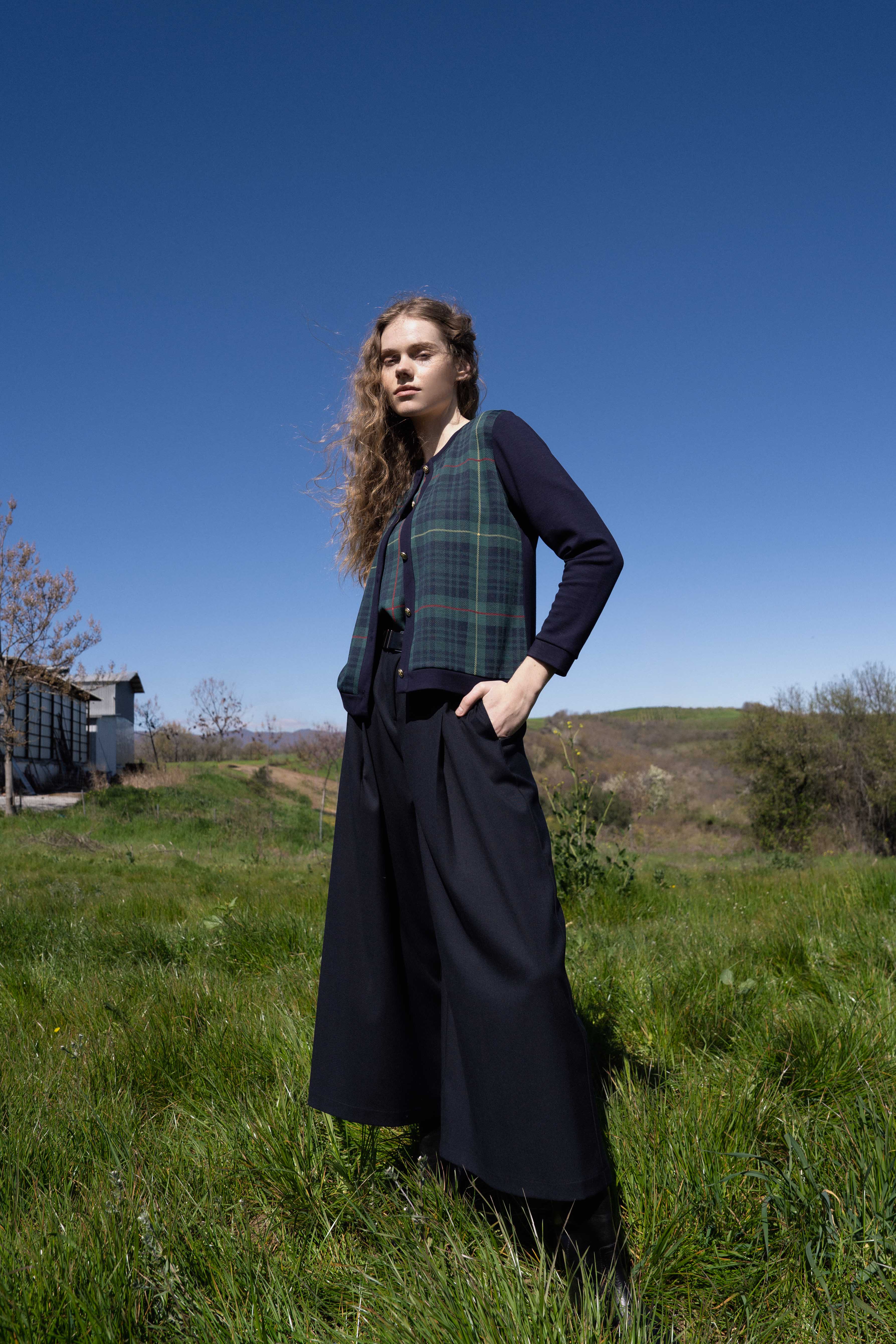 13203 Ζακέτα σε ζακάρ tartan (4)