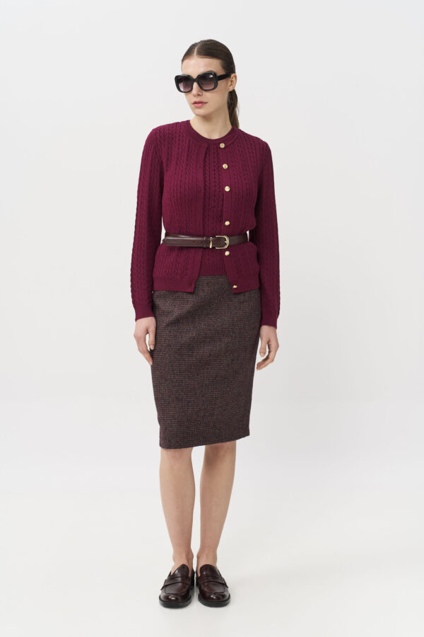 Φούστα wool burgundy