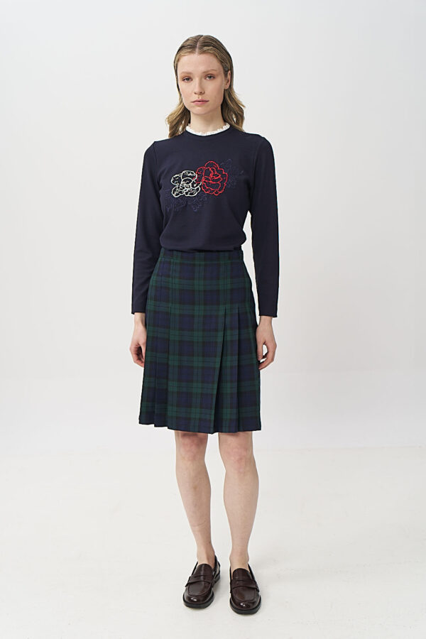 Φούστα καρώ tartan με πιέτες